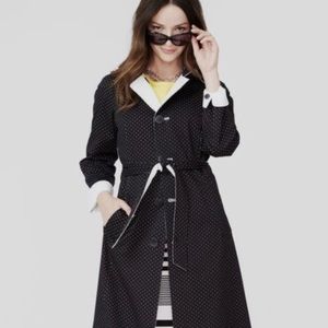 Johnston & Murphy Black & White Reversible Trench